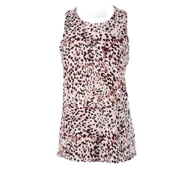 Old Navy Active | Women’s Pink White Animal Print Tank Top Size M - Picture 1 of 13